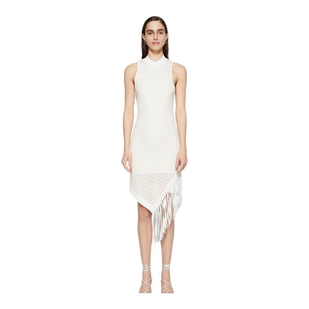 JONATHAN SIMKHAI Ivory Chelle Pointelle Dress Size Large